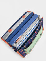 Boekentas 2 Compartimenten Cameleon Blauw retro PBRECA35-vue-porte