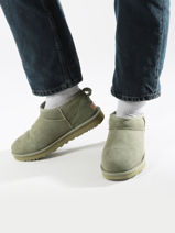 Boots Classic Ultra Mini En Cuir Ugg Vert women 1116109-vue-porte