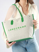 Longchamp Essential toile Besace Vert-vue-porte