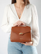 Sac Bandoulire Milano Horizon Sophie Cuir Lancaster Marron milano horizon sophie 55-vue-porte