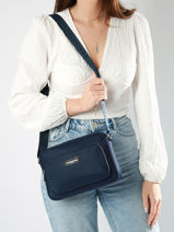 Sac Bandoulire Basic Vita Lancaster Bleu basic vita 77-vue-porte