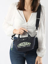 Longchamp Le pliage universit Handtas Blauw-vue-porte