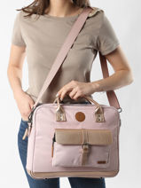 Porte Documents (main) 1 Compartiment + Pc 15" Cabaia Rose laptop MESS-vue-porte