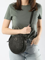 Cross Body Tas Heritage Leder Biba Zwart heritage KA18-vue-porte