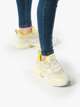 Sneakers En Cuir Calvin klein jeans Blanc women 89102X-vue-porte