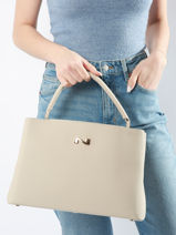 Sac Port Main Violet Cuir Nathan baume Beige eden 1-vue-porte