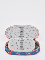 Pennenzak 1 Compartiment Cameleon Blauw retro PBREPLUM-vue-porte