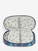 Pennenzak 1 Compartiment Cameleon Blauw retro PBREPLUM-vue-porte