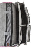 Cartable 2 Compartiments Cameleon Gris vintage fantasy PBVGCA35-vue-porte