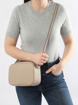 Sac Bandouliere Grained Miniprix Beige grained F8035-vue-porte