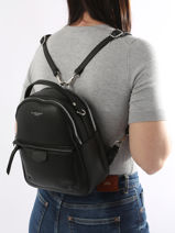 Sac  Dos Miniprix Noir grained F3606-vue-porte