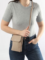 Sac Bandouli�re Grained Miniprix Beige grained F3609-vue-porte
