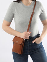 Cross Body Tas Grained Miniprix Bruin grained F3609-vue-porte