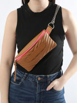 Sac Ceinture Coachella Matelass Cuir Marie martens Marron coachella VLQ-vue-porte