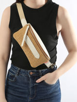 Sac Ceinture Coachella Cuir Daim Faon Tress Marie martens Beige coachella CVT-vue-porte