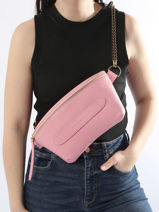 Sac Ceinture Neufmille Cuir Lisse Souple Marie martens Rose neufmille VLF-vue-porte