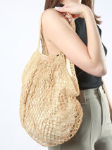 Sac Filet En Raphia Vanessa bruno Beige filet 94V40835-vue-porte