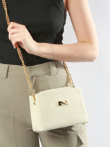 Cross Body Tas Poppy Leder Nathan baume Beige eden 2-vue-porte