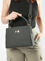 Sac  Main Magnolia Cuir Nathan baume Noir eden 3-vue-porte