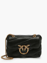 Sac Bandoulire Love Baby Puff Cuir Pinko Noir love bag puff A0F2