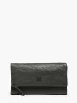 Portefeuille Cuir Biba Noir wallet TOT2L