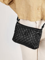 Sac Bandouli�re Heritage Cuir Biba Noir heritage KA9-vue-porte