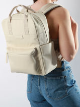 Sac  Dos 1 Compartiment + Pc 15" Kapten and son Beige ibiza P-vue-porte