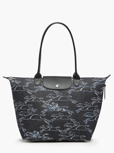 Longchamp Le pliage denim Besace Bleu