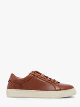 Sneakers En Cuir Redskins Marron men BAZINO