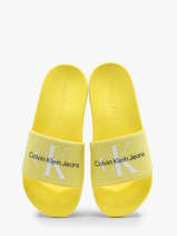 Claquettes Calvin klein jeans Jaune accessoires 1030LJ