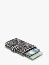Mini Kaarthouder Zebra Leder Secrid Zwart zebra MZE-vue-porte