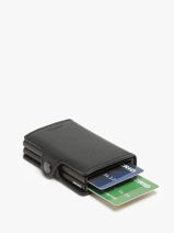 Kaarthouder Twin Wallet Crisp Leder Secrid Zwart crisple TC-vue-porte