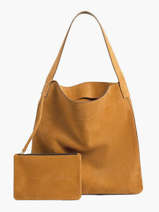 Sac Hobo Lady En Cuir Velours Gerard darel Marron folk G407