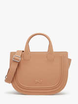 Sac Port Main Marin Cuir Nathan baume Marron regate 5