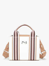 Cross Body Tas Luna Canvas En Leder Nathan baume Wit solar LUNA