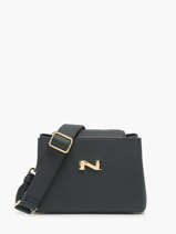 Cross Body Tas Poppy Leder Nathan baume Blauw eden 2