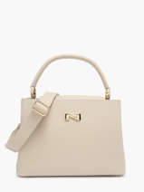 Sac  Main Magnolia Cuir Nathan baume Beige eden 3