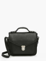 Sac Bandouli�re Mademoiselle George Xs Cuir Paul marius Noir vintage GEORGEXS