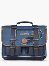 Cartable 2 Compartiments Cameleon Bleu vintage fantasy PBVGCA38