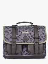 Cartable 2 Compartiments Cameleon Gris vintage urban 27