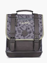 Sac  Dos 2 Compartiments Cameleon Gris vintage urban PBVBSD38