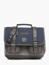 Cartable 2 Compartiments Cameleon Violet vintage pin