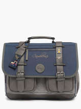 Boekentas 2 Compartimenten Cameleon Violet vintage pin's CA38
