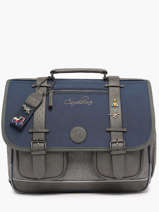 Cartable 3 Compartiments Cameleon Violet vintage pin's CA41