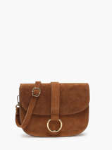Sac Bandoulire Velvet Cuir Milano Marron velvet VE23112