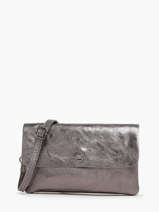 Sac Bandouli�re Nine Cuir Milano Gris nine NI23067