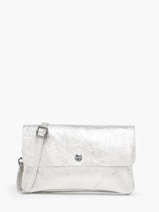 Sac Bandoulire Nine Cuir Milano Argent nine NI23067