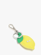 Porte-clefs Lemon Cuir Nathan baume Jaune original n 703N-vue-porte