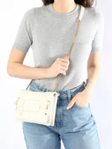 Cross Body Tas Billie Leder Lancel Beige billie A12765-vue-porte