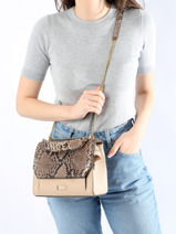 Sac  Main M Ninon Python Lancel Beige ninon A09370-vue-porte